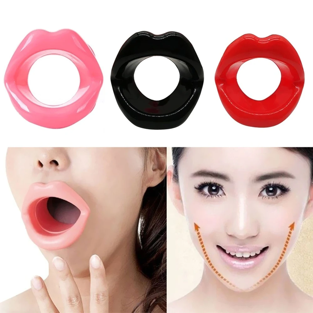 Face-lifting Artifact Silicone Rubber Smile Orthotics Oral Mouth Muscle Massage Anti-Wrinkle Mouth Exerciser Massager Face Care