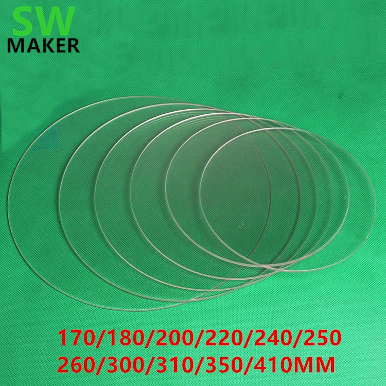 DIY Delta 3D принтер круглая 100% боросиликатная стеклянная пластина 3 мм толщина