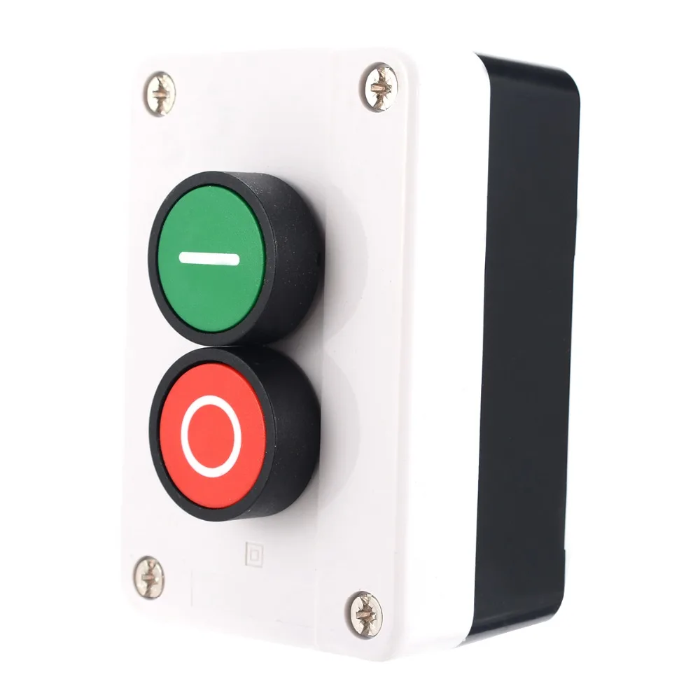 

1pc Mayitr Push Button Station Switch Remote Start Stop Motor Solenoid IP55 Button Box for Indoor Outdoor Use