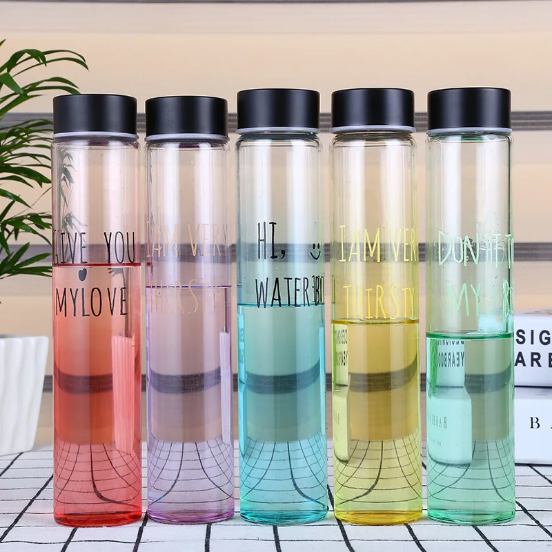 Star Glass Water Bottle Water Drinking Bottle Fashion Multi Color