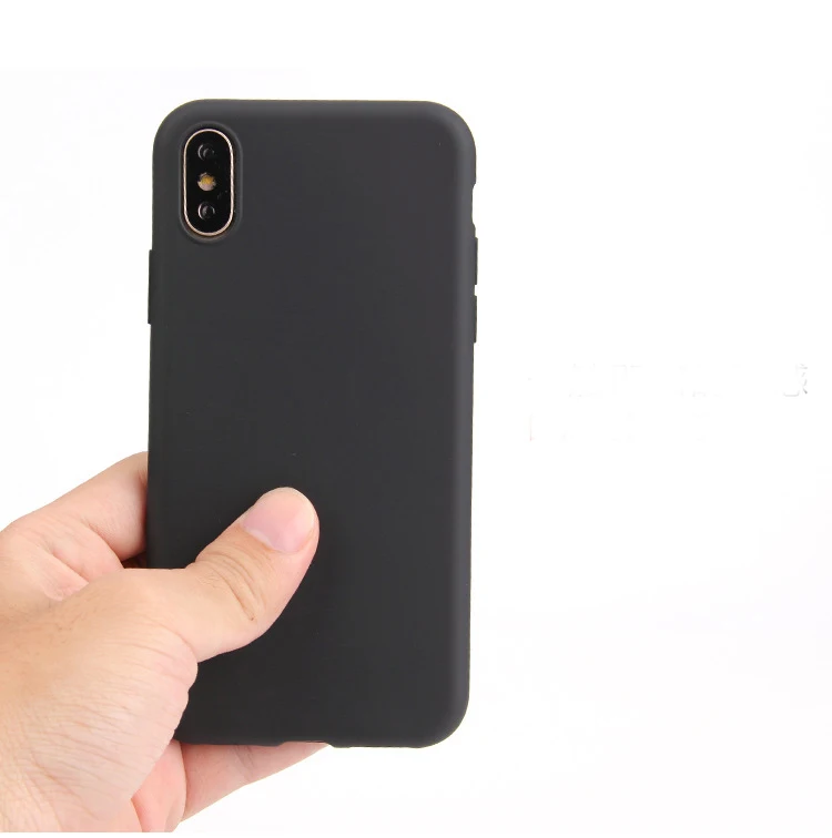Soft TPU Phone Case For iPhone 7 6 6s 8 X Plus 5 5s SE XR XS Max Ultrathin Simple Solid Candy Color Back Cover (3)
