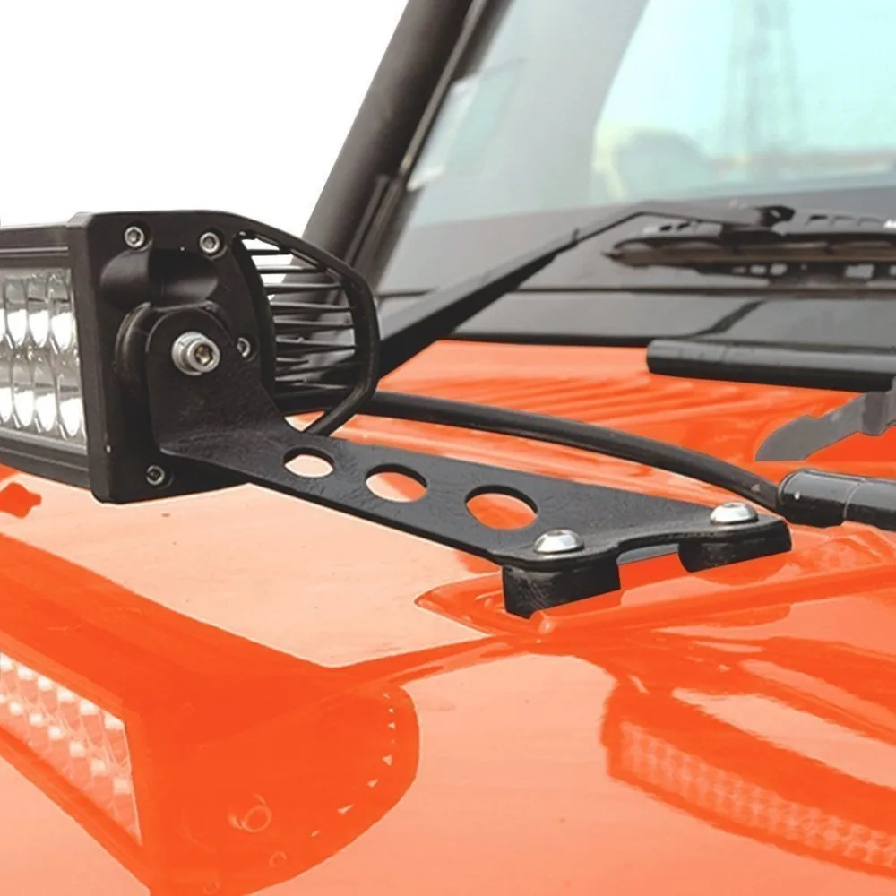 Крепежные кронштейны капота для 07-18 Jeep Wrangler JK прямые 20 22 дюймов светодиодный рабочий свет бар