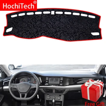 

Rose Pattern Non-slip Dashmat Dash Mat Dashboard Cover Pad Cover Carpet Car Sticker for Volkswagen bora 2019 Car Styling