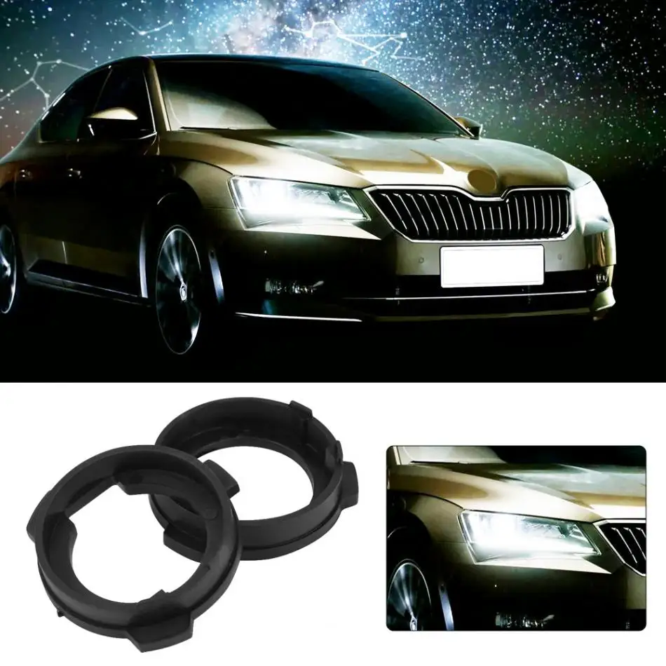 1 Pair H7 LED Headlight Bulbs Adapter Retainer Holder for VW Polo MG GS