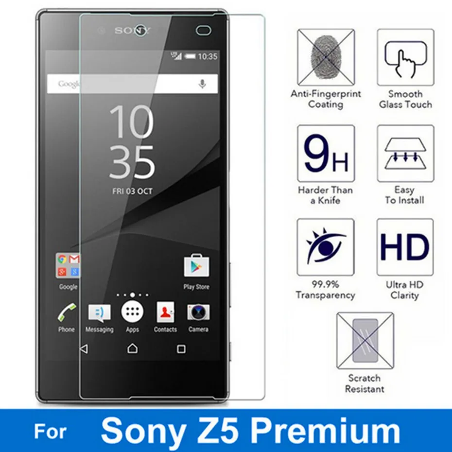 2 шт. закаленное стекло для sony Xperia z5 Премиум Защитная пленка экрана plus E6833 E6853 E6883