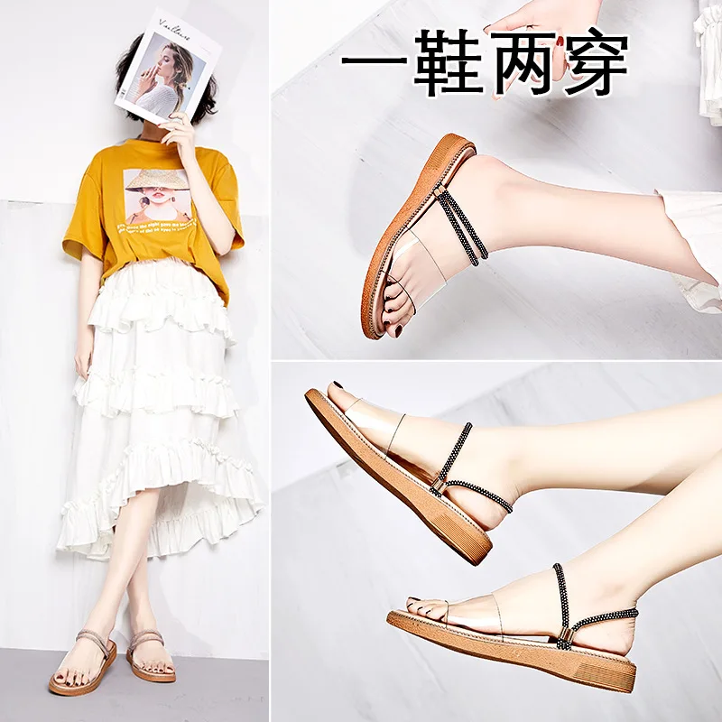 

Shoe Clothes Woman Sandals Flat Bottom 2019 Student Fairy Shoes Woman