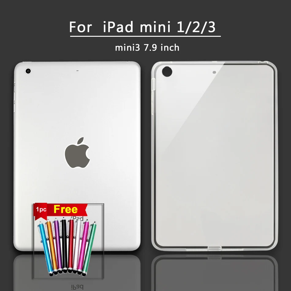 

GUKEEDIANZI Ultra Thin Soft Silicone Tablet Case For Apple Ipad Mini 1/2/3 7.9 Inch Matte Soft Silicone TPU Case Cover
