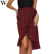 Womail повседневные юбки женские модные летние сексуальные леопардовые с принтом оборки открытая вилка обтягивающая юбка для женщин Прямая поставка May24 Falda