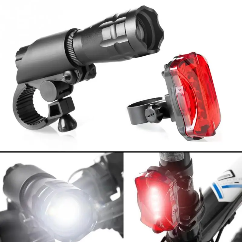 

Waterproof Ultra Bright LED Cycling Bicycle Light Set Bike Front Head Light + LED Rear Safety Flashlight Tail light Lamp