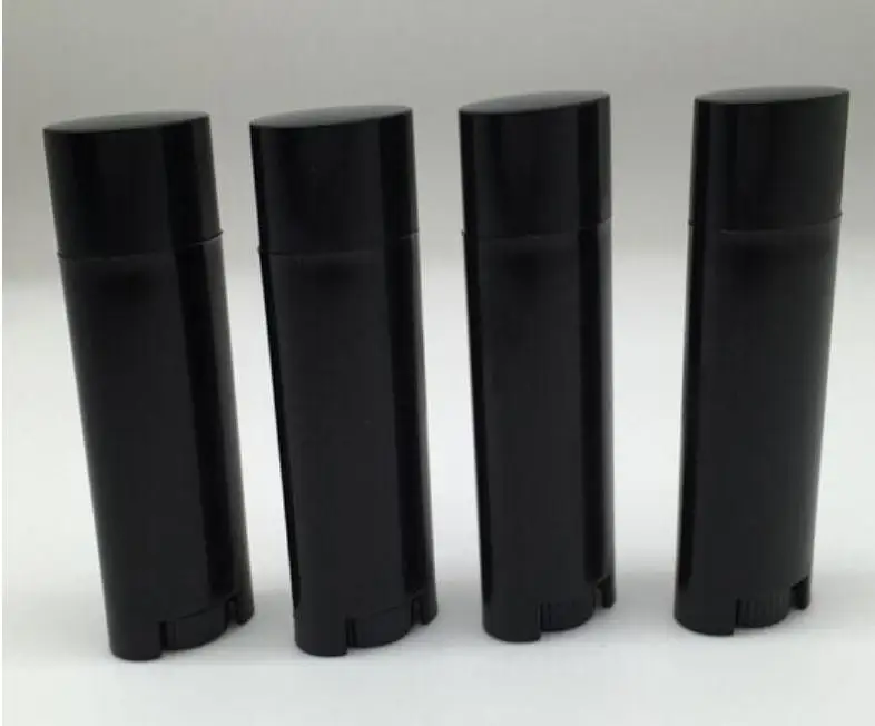 

Black Oval Lip Balm Tube 4.5g 0.15oz Deodorant Container Lotion Bar Twist Empty lipstick wholesale SN562