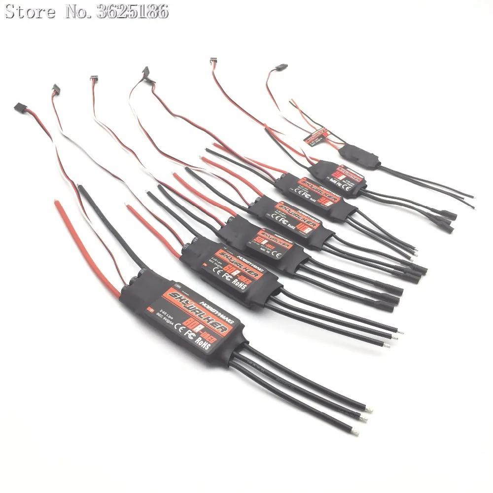 1 шт. Skywalker 12A 20A 30A 40A 50A 60A 80A ESC контроллер скорости с UBEC для радиоуправляемого FPV