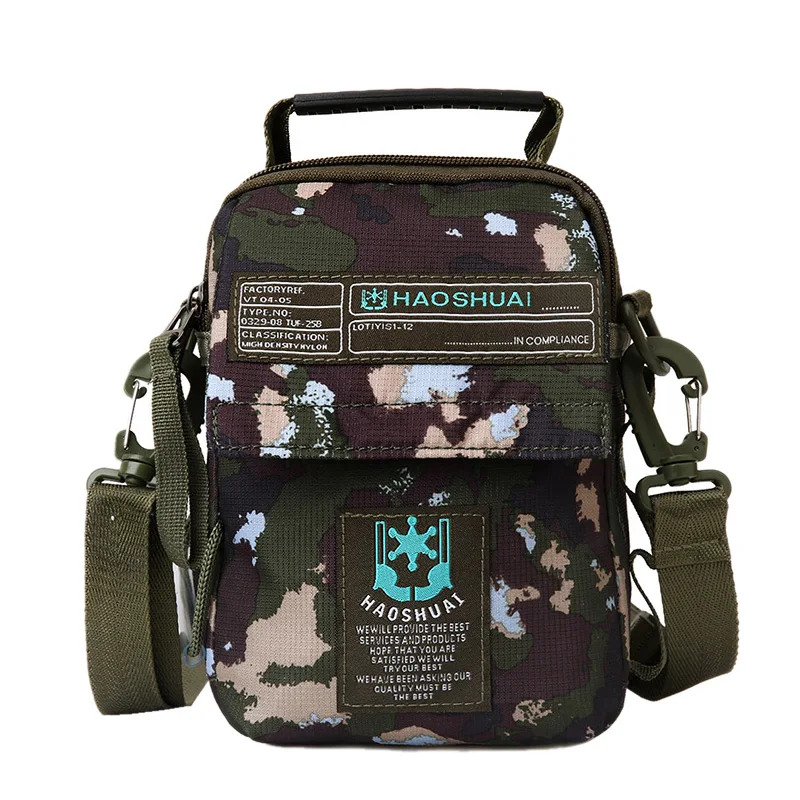 Мужская мини-сумка с клапаном, Лоскутная сумка-мессенджер, водонепроницаемая нейлоновая сумка с буквенным принтом, камуфляжная дорожная альпинистская сумка на плечо XA209WC - Цвет: camouflage