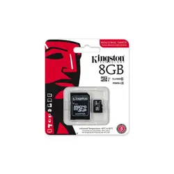 Kingston technology Industrial temperature microSD UHS-I 8 ГБ, 8 ГБ, MicroSD, Class 10, UHS-I, 90 МБ/с./с, черный