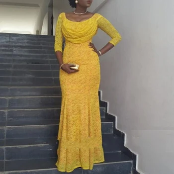

Vestido De Festa Gold Evening Dress Lace robe de soiree Party Dresses robe demoiselle d'honneur abendkleider Evening Gowns
