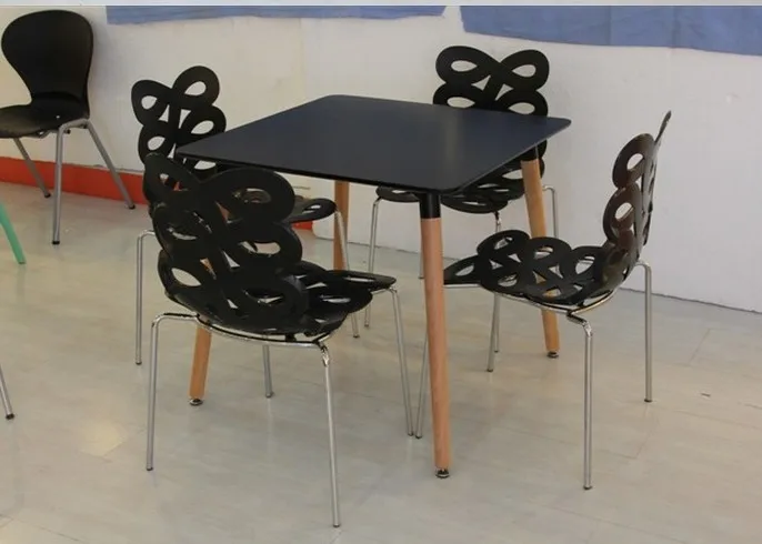 The fashion and art dining chair, hollow chairs, plastic+ metal, metal furniture,modern dining room chairs