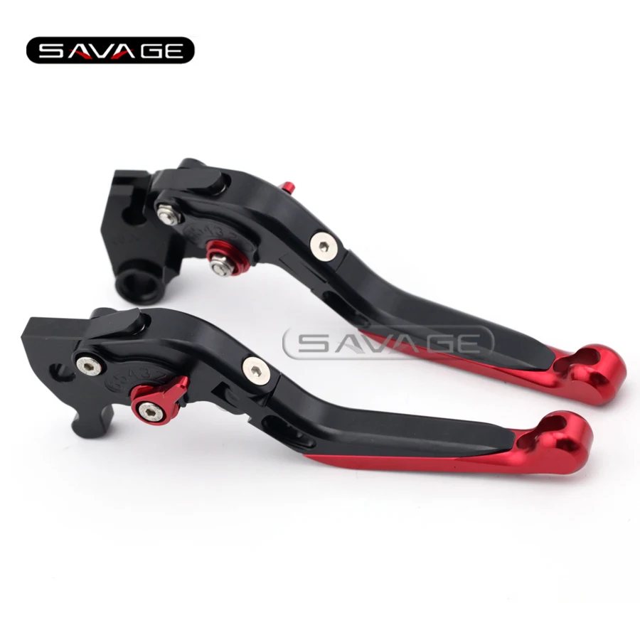 

For YAMAHA MT15 M-slaz 150/ FZ150i 2014-2016 Black+Red Motorcycle Adjustable Folding Extendable Brake Clutch Lever