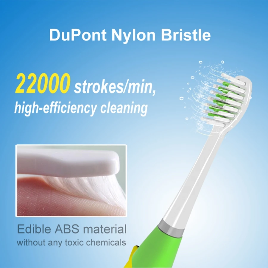 Escova de Dentes Adorável dos Desenhos Animados com Música Cuidados com o Bebê Crianças Bateria Operado Elétrica Melhor Compra Canções Led Luz Suave Goma Presente 5 Crianças bateria operado escova de dentes elétrica
