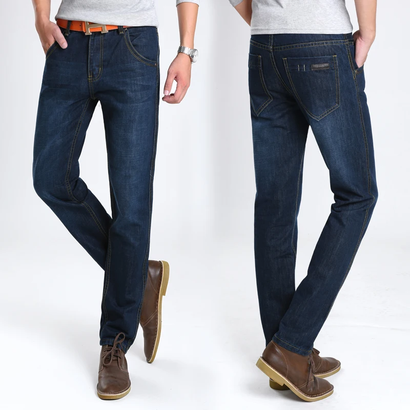 

Wholesale Fashion Brand jeans straight high waist pants men's clothing male denim pants 2016 summer homme jeans Trousers 28-40