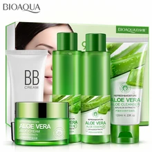 BIOAOUA экстракт алоэ вера очищающий поры анти уход за кожей, акне набор маска для лица отбеливающий ремонт уход за кожей набор