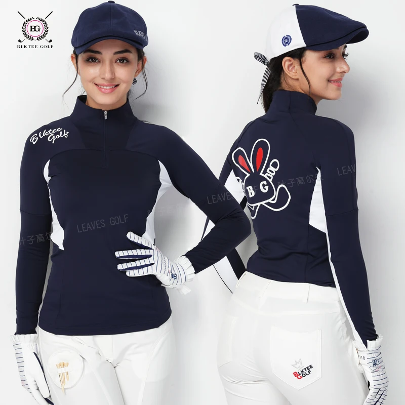 Golf Clothing Women's Long-Sleeved T-shirt Ladies Autumn and Winter Stand Collar Close-Fitting Warm Sweater Jacket for Women Golf Clothing Women's Long-Sleeved T-shirt Ladies Autumn and Winter Stand Collar Close-Fitting Warm Sweater Jacket for Women