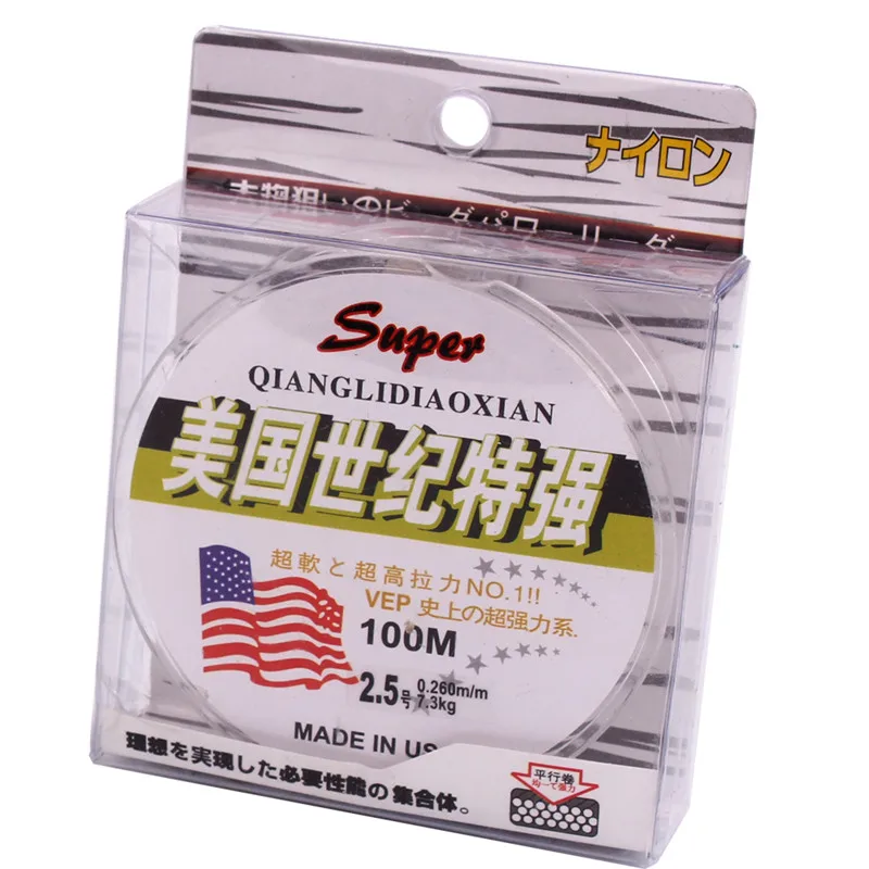 

Sougayilang Fishing Line Super Strong 100m 100% Nylon Transparent Fluorocarbon Fishing Line Carp Fishing Line Tackle De Pesca