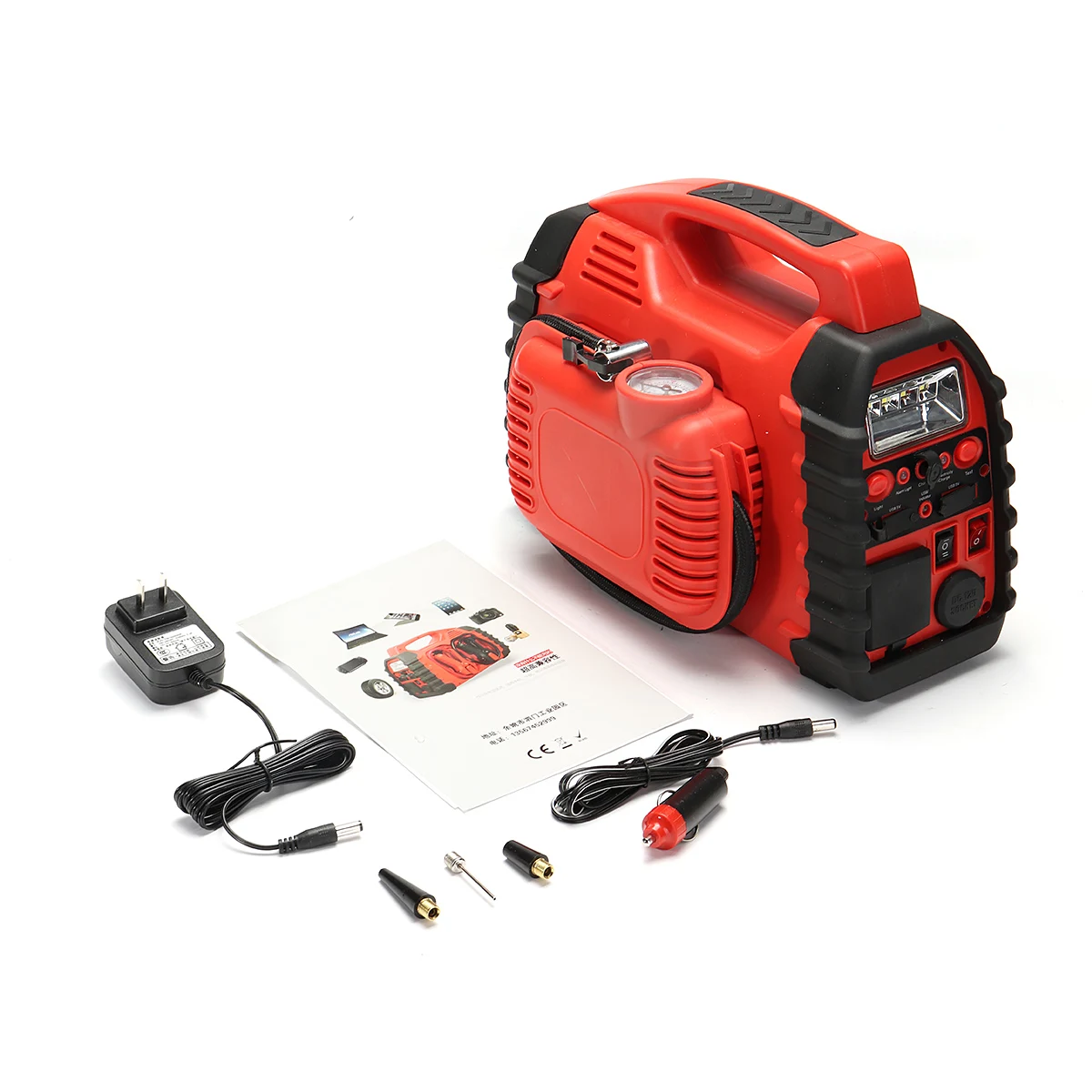 7 In 1/ 6 In 1 12V Multifunation Air Compressor Air Compressor Car Charger Battery Jump Starter Portable Boost