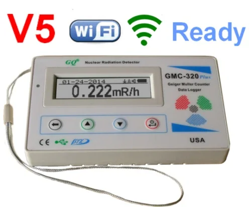 GQ GMC-320+V5 WiFi Geiger Counter Nuclear RadiationDetector Gamma BetaX-ray 