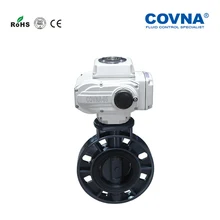 DN100 4 дюйма Электрический привод ПВХ пластиковый двустворчатый кран для воды