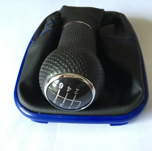 Ручка переключения рулевого механизма автомобиля 5 Скорость 6 Шестерни 12 мм для VW BORA JETTA 4 GTI MK4 GOlf 4 1999-2005/Seat Leon 2009 - Название цвета: Blue 6speed
