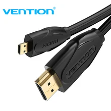 Vention Micro HDMI к HDMI кабель позолоченный HDMI 1,4 V 3D 1m 1,5 m 2m высококачественный hdmi-кабель, адаптер для планшета HDTV камеры