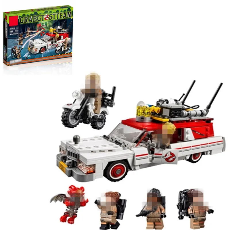 

586Pcs New Genuine Movie Series the Ghostbusters Ecto-1&2 Set Children Educational Building Blocks Bricks Toys