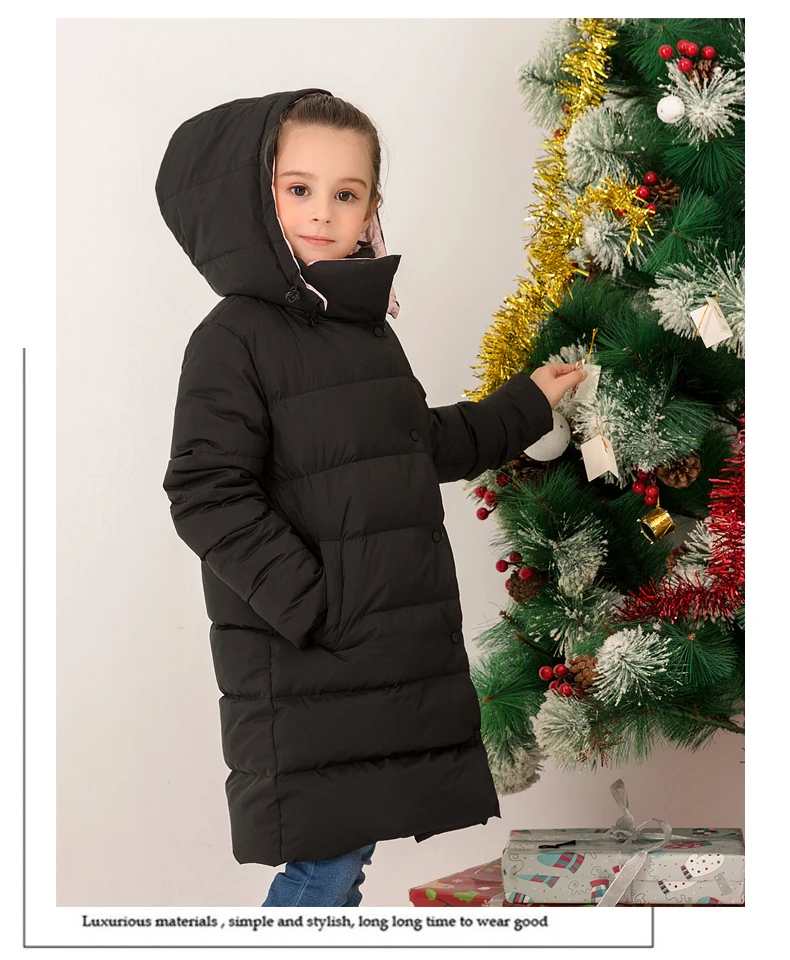 Зимняя куртка для девочек, детская длинная теплая зимняя куртка с капюшоном пальто для девочек парка для девочек-подростков пуховое пальто размер 8, 10, 12 лет