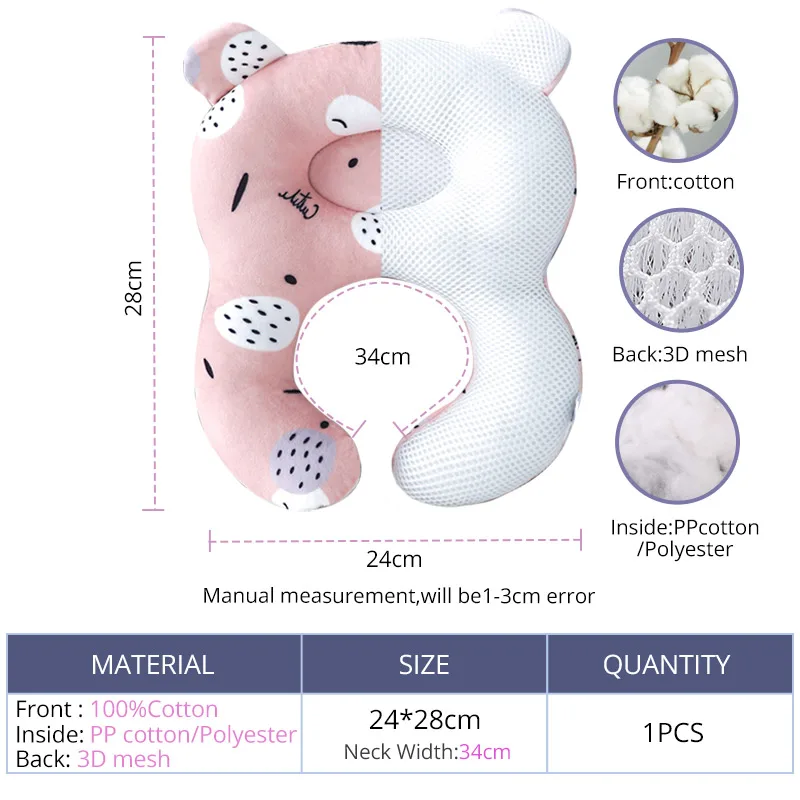 Muslinlife/Подушка на автомобильное сиденье для малышей, защита головы, Шейная Подушка для кормления, милые подушки на подголовник, хлопок, Прямая поставка