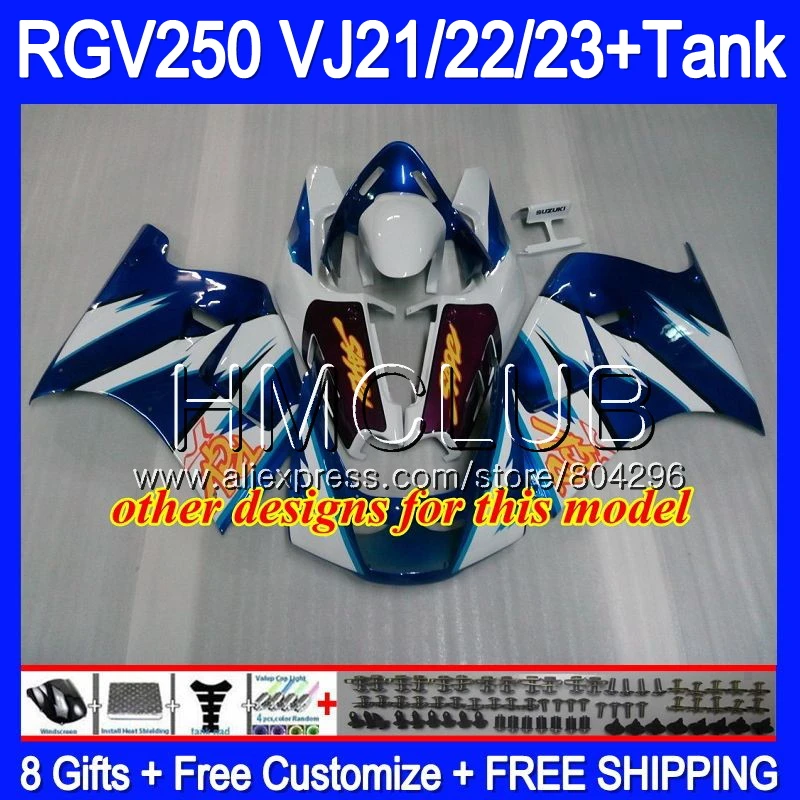 + Бак для SUZUKI VJ21 RGV250 88 89 90 91 92 93 39HM.20 RGV 250 VJ22 1988 1989 1990 1991 1992 обтекатель Горячий