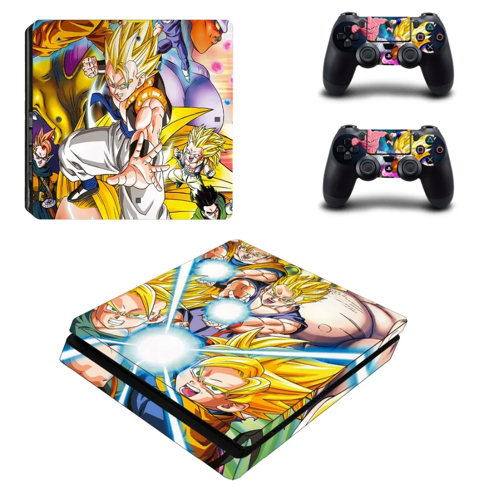 Аниме Dragon Ball Z с рисунком из аниме «Драконий жемчуг зет» PS4 тонкая кожа Стикеры для sony Игровые приставки 4 консоль и контроллеры наклейка PS4 тонкий Стикеры винил