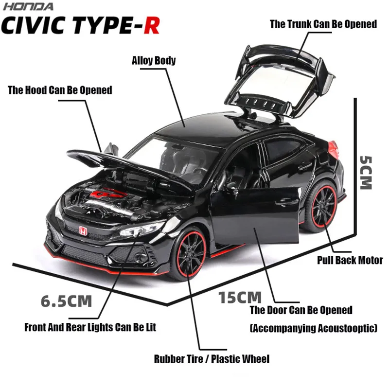 Honda Civic Diecast Model Car Scale 1:36 