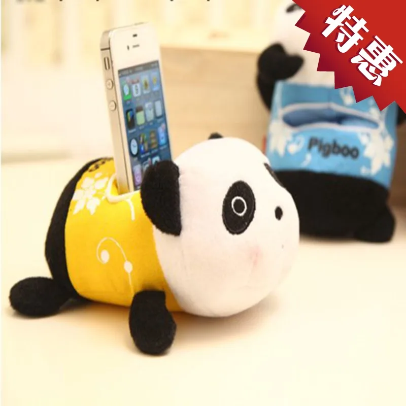 Free shipping Special fashion cute anime panda mobile phone stand holder plush doll stuffed toy