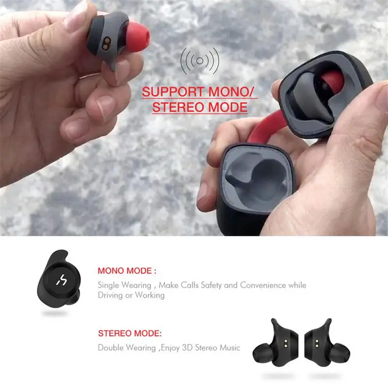 For HAVIT TWS Bluetooth Earphone True Wireless Sport Earphone Waterproof Stereo Earbuds With Microphone for Hands free Calls G1
