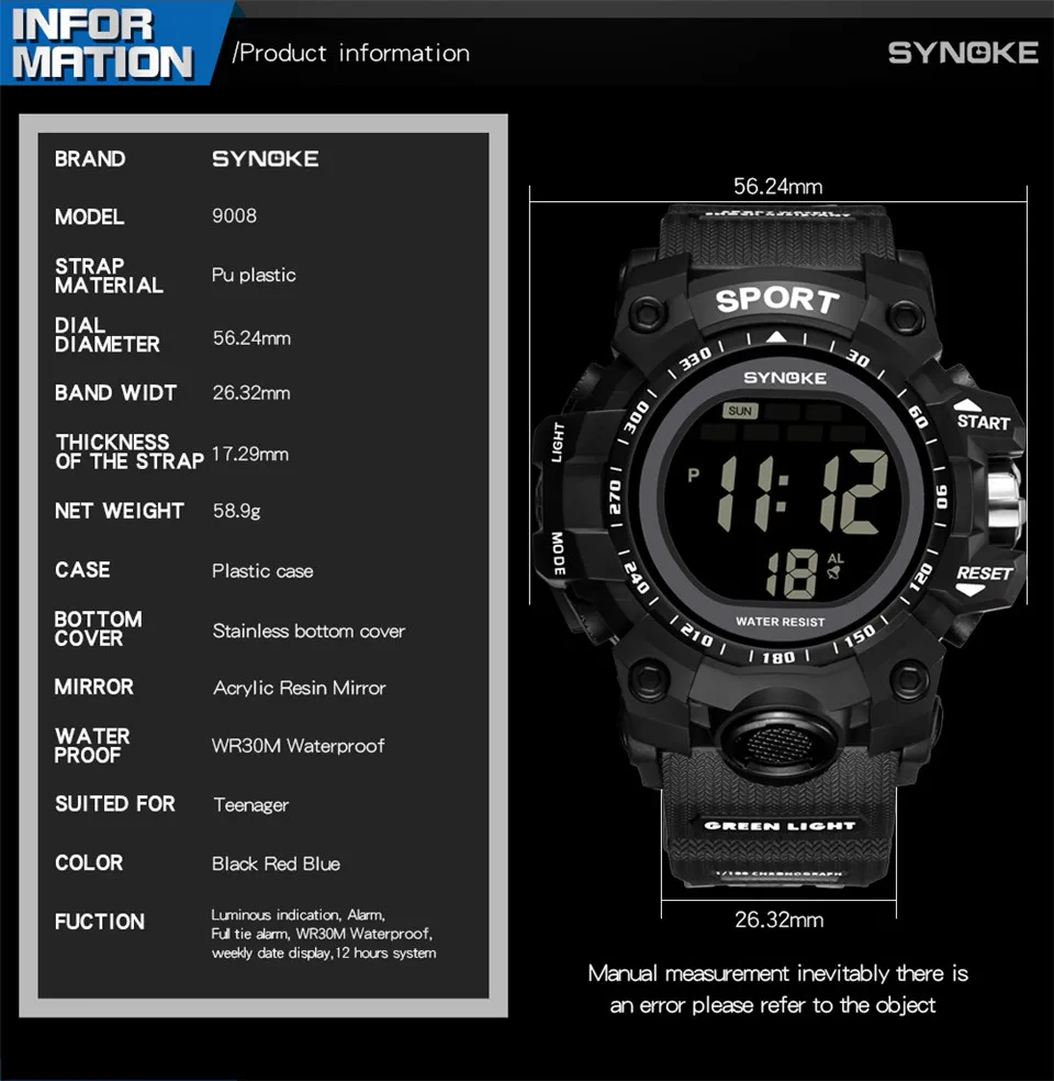 Military Wristwatch Sports Men LED Electronic Watches Fashion Digital Wrist Watches Mens Outdoor Life Waterproof Watch Hot sale (11)