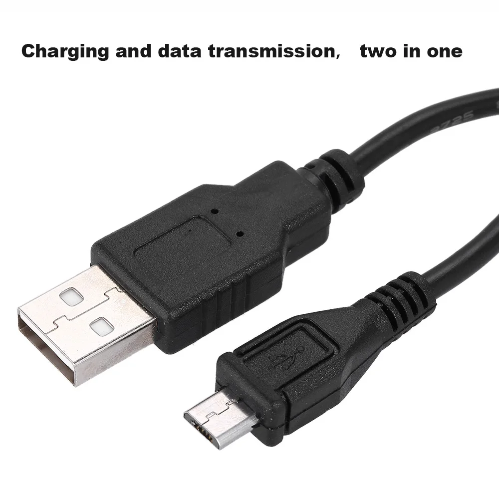 1 m USB2.0 تمديد كابل كابل نقل بيانات المصغّر usb كابل شحن التوصيل والتشغيل ل شاحن هاتف محمول يعمل بنظام تشغيل أندرويد الأسود