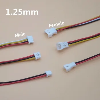 20 เซ็ต/ล็อต Micro JST 1.25 มม.2-Pin/3-Pin/4-Pin ชาย & หญิงปลั๊กสายไฟสาย LED Strip Connectors 1