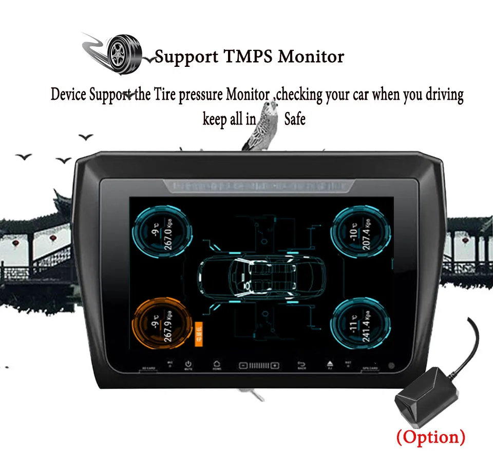 Discount 9" Android 9.0 Head Unit 4+64Gb GPS Car Radio For Suzuki Swift 2016 2017 2018 Support TPMS TV Tuner Backup camera DVR SWC 17