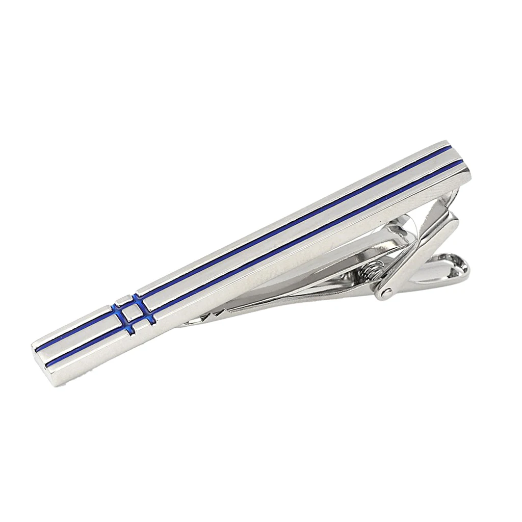 Brass Tie Bar Men's Formal Tie Clip with Stripe Elegant Necktie Bar Design Birthday Father's Day Gift Jewelry