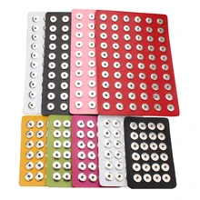 Оснастка Кнопка ювелирные изделия черный и белый мягкий из натуральной кожи оснастка дисплей с 60 шт. и 24 шт. кнопки подходят 18 мм кнопки