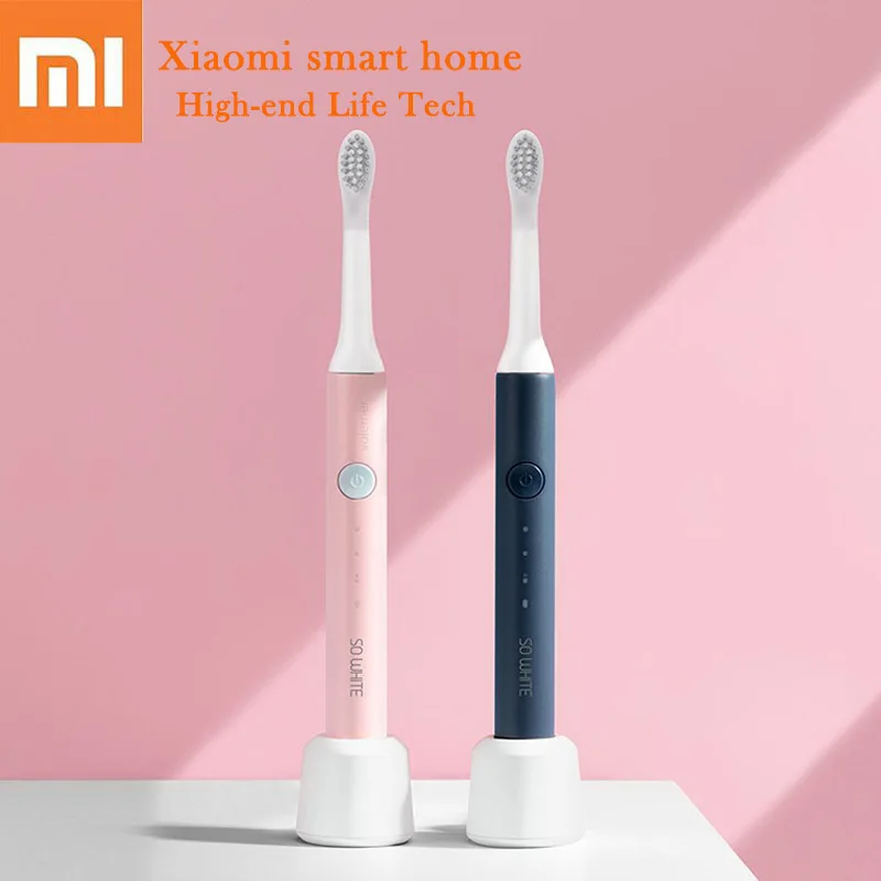 

2pcs Xiaomi Youpin SO WHITE Smart Electric Toothbrush Shock Cleaning Teeth Wireless Charging IPX7 Waterproof With Charging Box