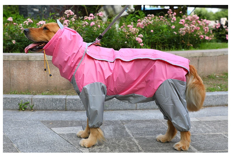 Одежда для больших собак, дождевик, водонепроницаемые костюмы для собак, дождевик в горошек, одежда для больших собак, куртка с капюшоном, пончо, дождевик для домашних животных