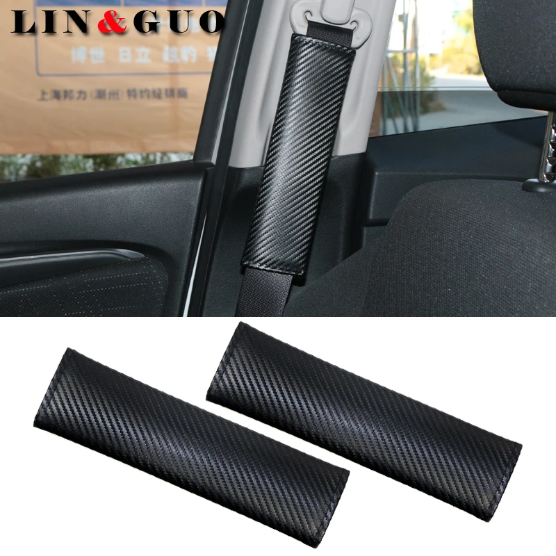 10PCS High materia Carbon fiber Car Seat Belts Covers Carbon fiber