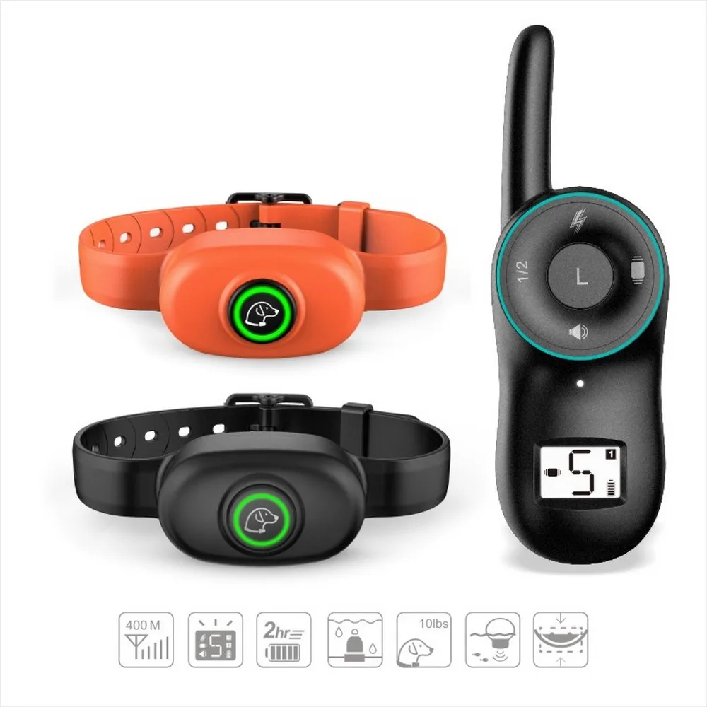 400m Remote Dog Training Collar Ip67 Waterproof Pet Training Collar