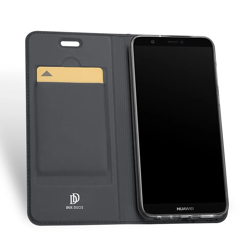 Huawei p smart чехол 5.65” DUX DUCIS Роскошный кожа книжка на / Enjoy 7S Бумажник чехлы хуавей р