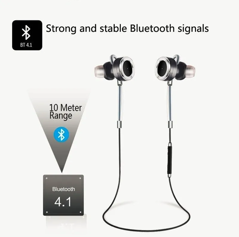 Noise Cancelling Bluetooth Headset Sports Wireless Handsfree Earphones Voice Command Sweatproof Bluetooth Earphones with Mic (11)